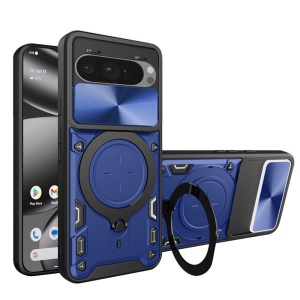 Husa pentru Google Pixel 10 Pro XL, SKYDDAR INNOVATION, SafeCover, Inel Magnetic, Protectie Camera, Albastru, set cu sticker