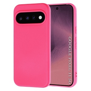Husa pentru Google Pixel 11 din Silicon Catifelat, Antisoc, set cu sticker, SoftElegance, Fucsia