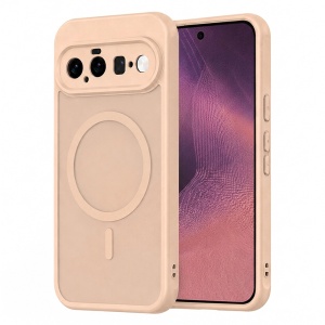 Husa pentru Google Pixel 11 Finisaje Premium, Antisoc, Magsafe, set cu sticker, HaloFrost MagSafe II, Auriu