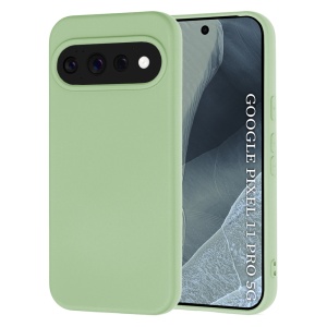 Husa pentru Google Pixel 11 Pro din Silicon Catifelat, Antisoc, set cu sticker, SoftElegance, Verde deschis