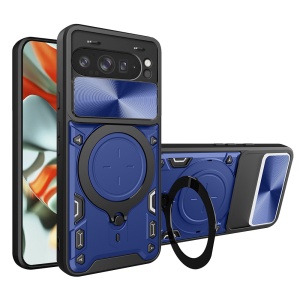Husa pentru Google Pixel 9 Pro XL, SKYDDAR INNOVATION, CamGuard Pro, Inel Magnetic, Protectie Camera, set cu sticker, Albastru