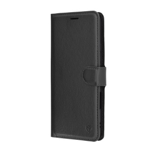 Husa pentru Honor 400 Lite, SKYDDAR INNOVATION, Leather Wallet, tip Carte, cu Portofel Interior, Finisaje Premium, Negru, set cu sticker - Img 4