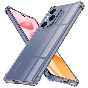 Husa pentru Honor 400 Pro, SKYDDAR INNOVATION, Shockproof Clear Silicone, Silicon Slim, set cu sticker, Fumuriu