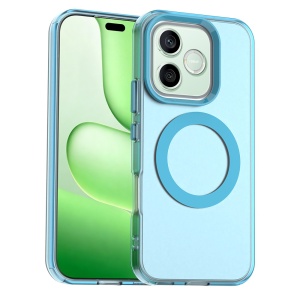 Husa pentru Honor 600 Lite, MagSafe, Antisoc, Margini ridicate, Mat, set cu sticker, CandyCase, Albastru