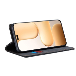 Husa pentru Honor 600 Lite tip Carte din piele Eco Premium, cu Portofel Interior, set cu sticker, Confy Cover, Negru - Img 2