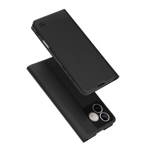 Husa pentru Honor 600 Lite tip Carte Magnetic cu Portofel Interior, set cu sticker, Magskin Book, Negru