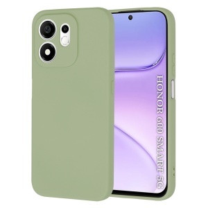 Husa pentru Honor 600 Smart din Silicon Catifelat, Antisoc, set cu sticker, SoftElegance, Verde