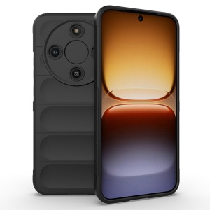 Husa pentru Honor Magic8 Lite, SKYDDAR INNOVATION, Magic Shield, din Silicon Mat, set cu sticker, Negru