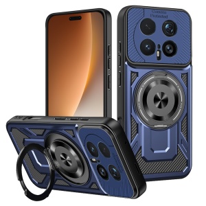 Husa pentru Honor Magic8 Pro, Inel Magnetic, Antisoc, set cu sticker, RuggedCam, Albastru