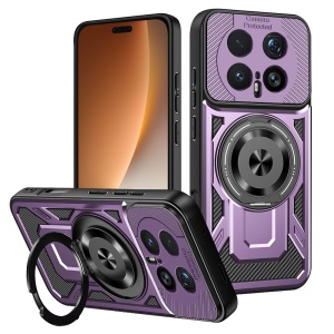 Husa pentru Honor Magic8 Pro, Inel Magnetic, Antisoc, set cu sticker, RuggedCam, Mov