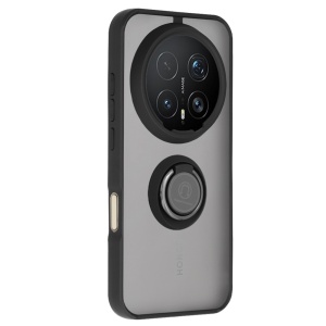 Husa pentru Honor Magic8 Pro, SKYDDAR INNOVATION, Glinth cu Inel Rotativ 360° Magnetic, set cu sticker, Negru  - Img 3