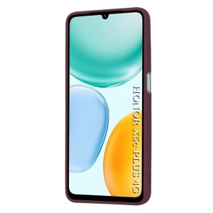 Husa pentru Honor X5c Plus, SKYDDAR INNOVATION, din Silicon Catifelat, SoftElegance, set cu sticker, Bordo - Img 4