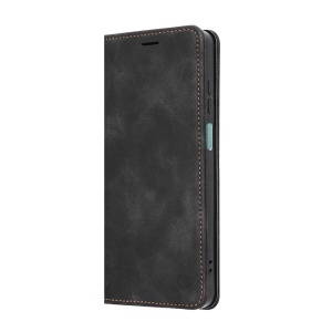 Husa pentru Honor X5c Plus, tip Carte din piele Eco Premium, cu Portofel Interior, set cu sticker, Confy Cover, Negru - Img 6