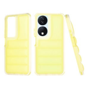 Husa pentru Honor X7b / 90 Smart / X7b 5G, anti soc, margini ridicate, design modern, set cu sticker, wave shield, Galben