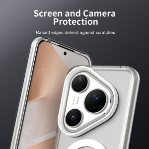 Husa pentru Huawei Pura 80 Pro, MagSafe, Antisoc, set cu sticker, CandyCase, Alb - Img 6