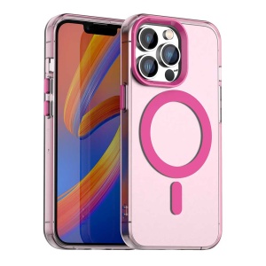 Husa pentru iPhone 12 Pro Max, MagSafe, Antisoc, set cu sticker, CandyCase, Roz