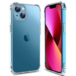 Husa pentru iPhone 13 mini , SKYDDAR INNOVATION, Shockproof Clear din Silicon Slim, Transparenta, set cu sticker