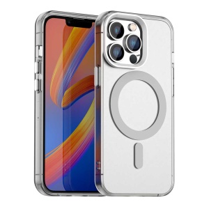 Husa pentru iPhone 13 Pro Max, MagSafe, Antisoc, set cu sticker, CandyCase, Alb