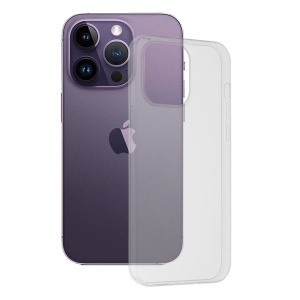 Husa pentru iPhone 14 Pro Max, SKYDDAR INNOVATION, ClearGuard, din silicon transparent, set cu sticker, Transparenta