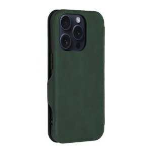 Husa pentru iPhone 15 Pro, SKYDDAR INNOVATION, Safe Wallet tip carte din Piele Ecologica, Suport Carduri, Inchidere Magnetica, Verde, set cu sticker  - Img 6