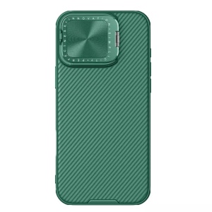 Husa pentru iPhone 16 Pro Max cu inel magnetic si protectie camera Nillkin CamShield - Verde