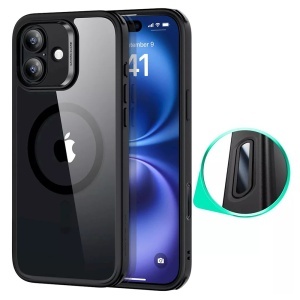 Husa pentru iPhone 16, slim, ESR Classic Hybrid HaloLock, Negru/transparenta