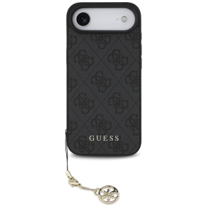 Husa pentru iPhone 17 Air, Hardcase 4G Charm Cradle MagSafe, Guess, Negru