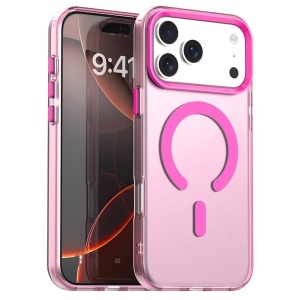 Husa pentru iPhone 17 Pro, MagSafe, Antisoc, set cu sticker, CandyCase, Roz - Img 7