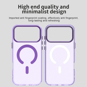 Husa pentru iPhone 17 Pro Max, MagSafe, Antisoc, set cu sticker, CandyCase, Mov - Img 11