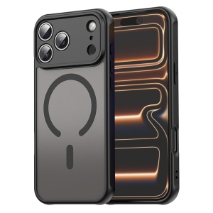 Husa pentru iPhone 17 Pro Max, SKYDDAR INNOVATION, HaloFrost MagSafe II, Antisoc, set cu sticker, Negru