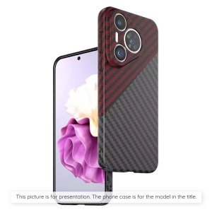 Husa pentru iPhone 8 Plus / 7 Plus, Finisaj Premium cu Textura de Carbon, Design Elegant, SKDR CarbonFlex - Rosu inchis