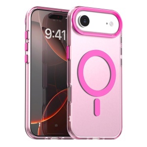 Husa pentru iPhone Air, MagSafe, Antisoc, set cu sticker, CandyCase, Roz