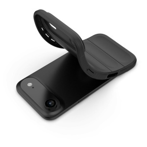 Husa pentru iPhone Air, SKYDDAR INNOVATION, Magic Shield, din Silicon Mat, set cu sticker, Negru - Img 3