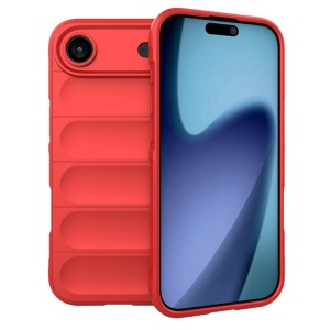 Husa pentru iPhone Air, SKYDDAR INNOVATION, Magic Shield, din Silicon Mat, set cu sticker, Rosu
