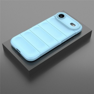 Husa pentru iPhone Air, SKYDDAR INNOVATION, Magic Shield, din Silicon Mat, set cu sticker, Bleu - Img 5