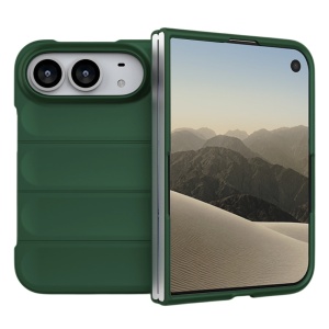 Husa pentru iPhone Duo din Silicon Mat, Antisoc, set cu sticker, Magic Shield, Verde