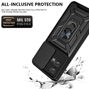 Husa pentru Motorola Edge 30 Fusion cu inel magnetic si protectie camera Skyddar CamShield - Negru - Img 5