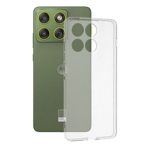 Husa pentru Motorola Edge 70 din silicon transparent, set cu sticker, ClearGuard, Transparenta