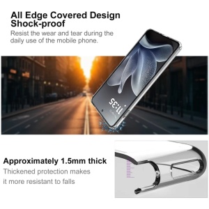 Husa pentru Motorola Edge 70 din silicon transparent, Slim, 1mm, set cu sticker, Transparenta - Img 4