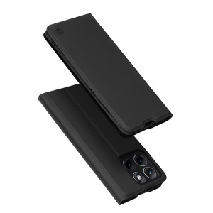 Husa pentru Motorola Edge 70 Fusion tip Carte Magnetic cu Portofel Interior, set cu sticker, Magskin Book, Negru