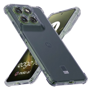 Husa pentru Motorola Edge 70, SKYDDAR INNOVATION, Shockproof Clear Silicone, Silicon Slim, set cu sticker, Fumuriu