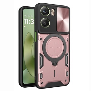 Husa pentru Motorola Moto G06, SKYDDAR INNOVATION, CamGuard Pro, Inel Magnetic, Protectie Camera, set cu sticker, Roz auriu