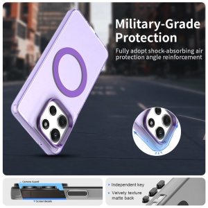 Husa pentru Motorola Moto G86, MagSafe, Antisoc, set cu sticker, CandyCase, Mov - Img 7