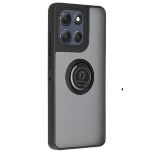 Husa pentru Motorola Moto G86 Power, SKYDDAR INNOVATION, Glinth cu Inel Rotativ 360° Magnetic, set cu sticker, Negru  - Img 7