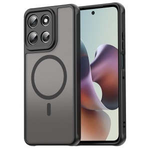 Husa pentru Motorola Moto G86, SKYDDAR INNOVATION, HaloFrost MagSafe II, Antisoc, set cu sticker, Negru
