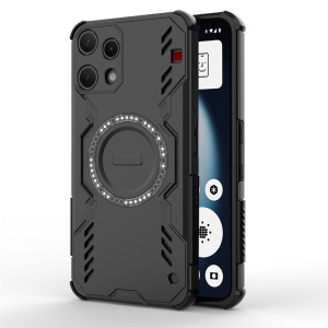 Husa pentru Nothing Phone (3a) Lite, SKYDDAR INOVATION, ArmorMag, Magsafe, set cu sticker, Negru
