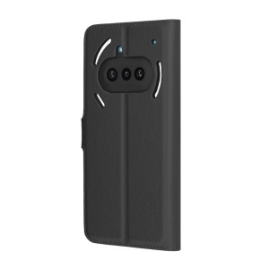 Husa pentru Nothing Phone (3a), SKYDDAR INNOVATION, Leather Wallet, tip Carte cu Portofel Interior, Finisaje Premium, set cu sticker, Negru - Img 4