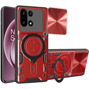 Husa pentru OnePlus 15, SKYDDAR INNOVATION, CamGuard Pro, Inel Magnetic, Protectie Camera, set cu sticker, Rosu