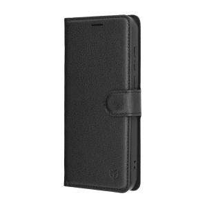 Husa pentru OnePlus 15, SKYDDAR INNOVATION, Leather Folio tip Carte, cu Portofel Interior, Finisaje Premium, set cu sticker, Negru - Img 5