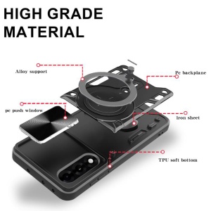 Husa pentru OnePlus Nord 5, SKYDDAR INNOVATION, CamGuard Pro, Inel Magnetic, Protectie Camera, set cu sticker, Negru - Img 2